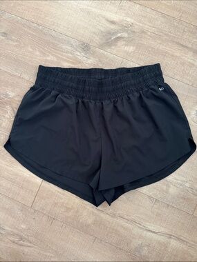 SG Women's Black Athletic Shorts with Smocked Waistband